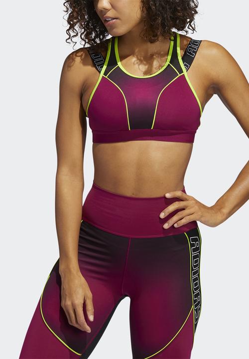 adidas Performance - Workout bra  medium support - power berry