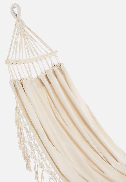 Fine Living - Brazilian lux hammock bed fringe - beige 