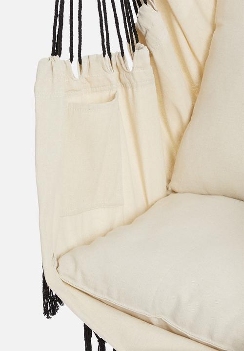 Fine Living - Elba hammock chair - white & black 