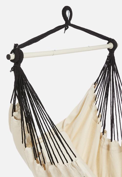 Fine Living - Elba hammock chair - white & black 