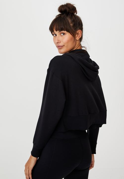 Cotton On - The ultra soft zip through hoodie - black