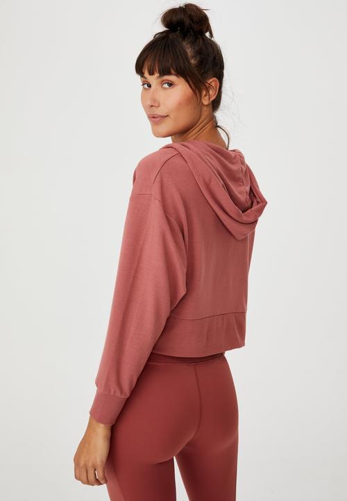 Cotton On - The ultra soft zip through hoodie - chestnut