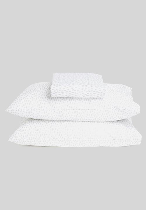 Sixth Floor - Dotty printed poly cotton sheet set - grey