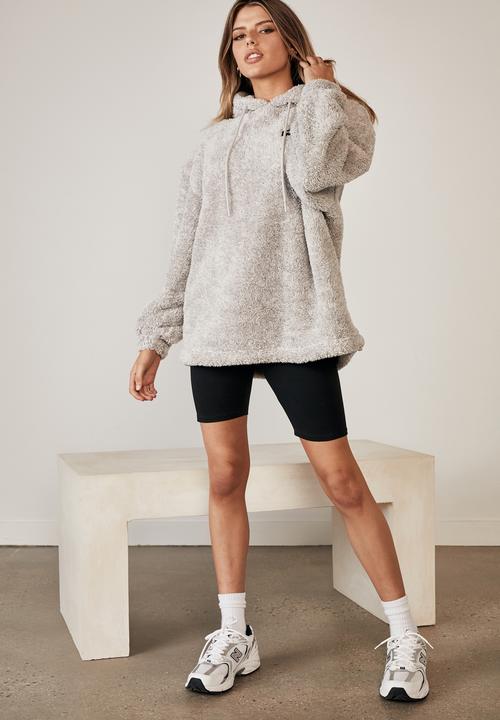 Factorie - Fluffy graphic hoodie - speckle grey