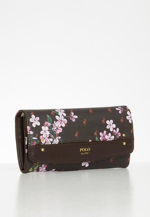 POLO - Floral clutch purse - brown