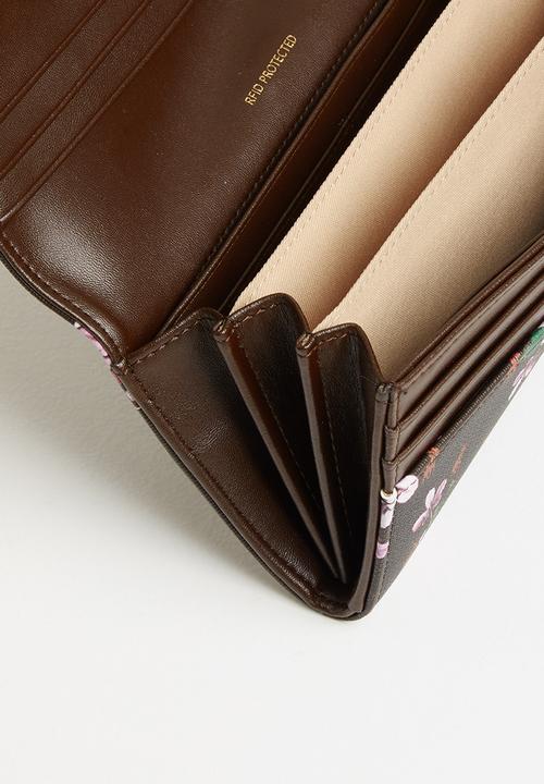 POLO - Floral clutch purse - brown