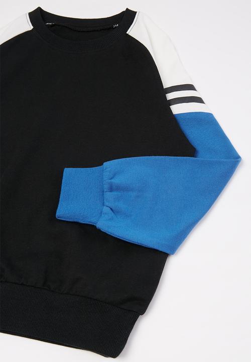 Pop Candy - Boys sweatshirt & jogpants set - black & blue 