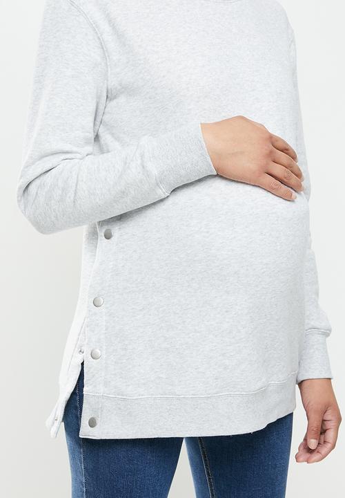 Cotton On - Maternity button side fleece - grey marle