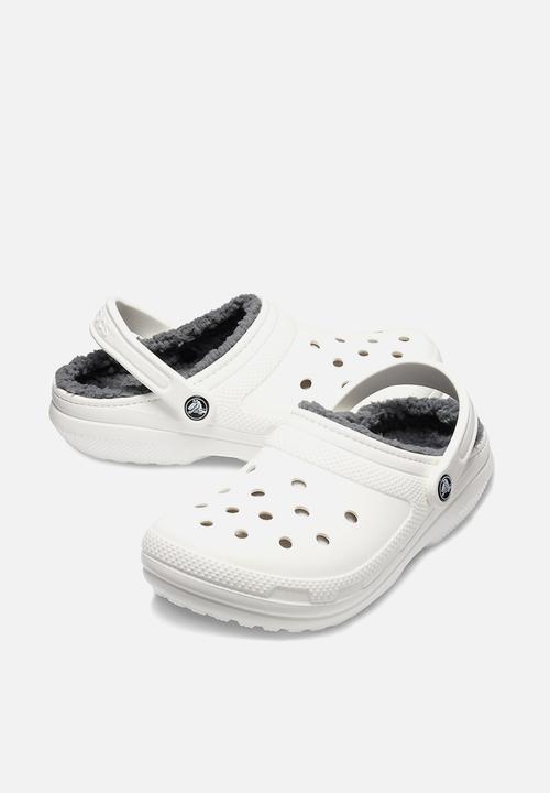 Crocs - Classic lined clog - white & grey