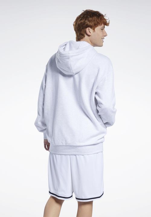 Reebok - Cl bball hoodie sweatshirts - white melange