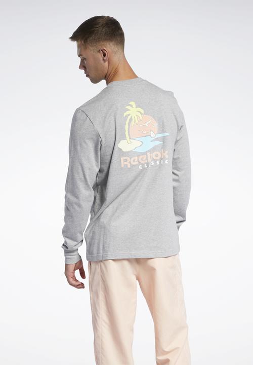 Reebok - Cl sr ls tee - medium grey heather