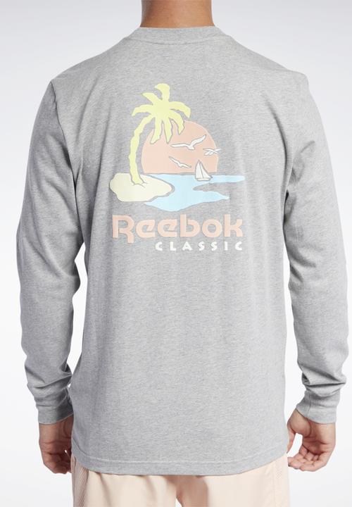 Reebok - Cl sr ls tee - medium grey heather