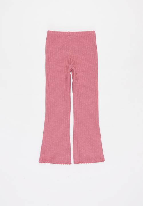 Cotton On - Francine flare pant - very berry   rib