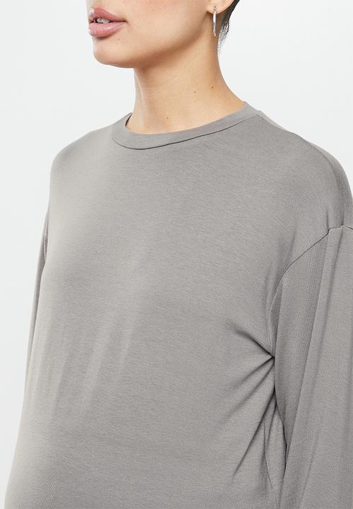 Superbalist - Side slit long sleeve tee - mocha