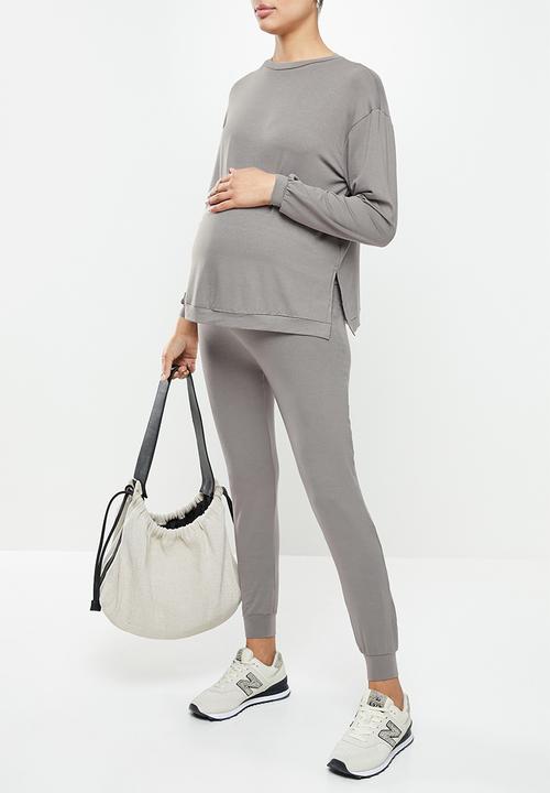 Superbalist - Side slit long sleeve tee - mocha