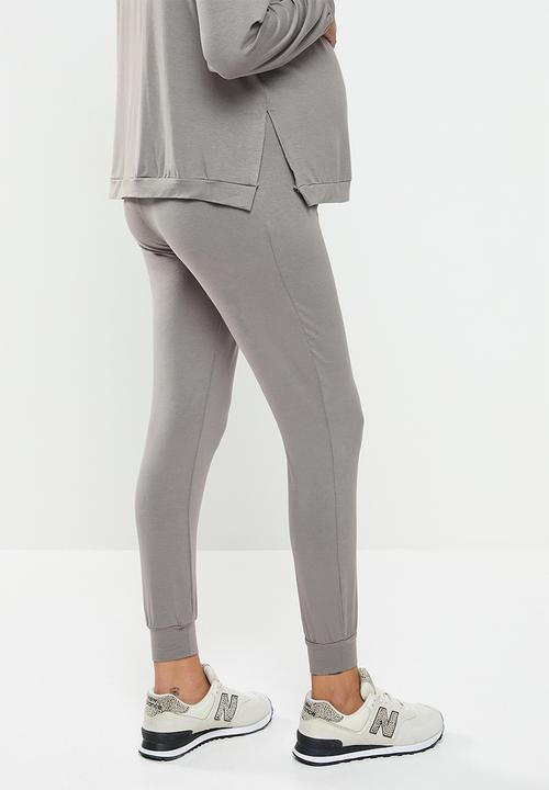 Superbalist - Cuffed tummy band jogger - mocha