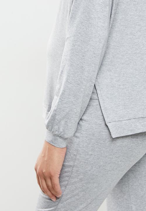 Superbalist - Side slit long sleeve tee - light grey 