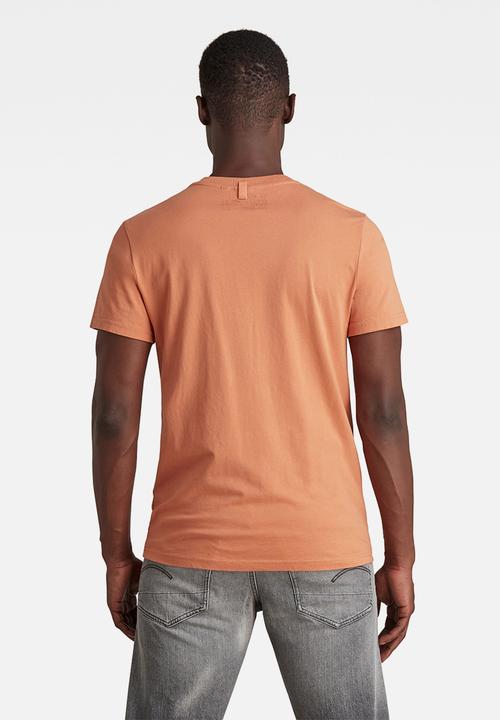 G-STAR - Center logo badge r tee - peach