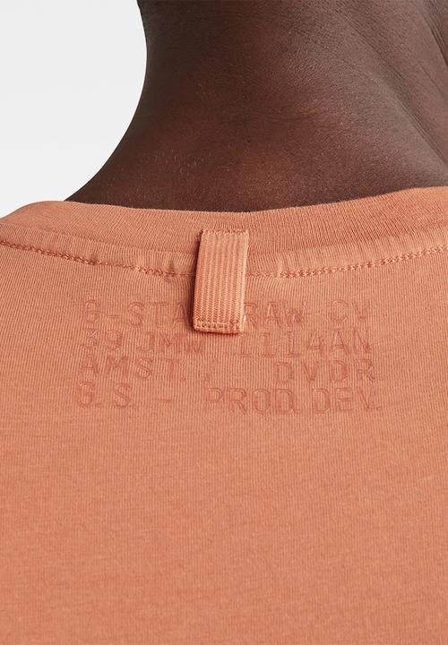 G-STAR - Center logo badge r tee - peach