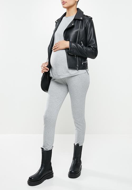 Superbalist - Cuffed tummy band jogger - light grey 