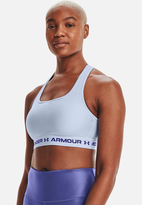 Under Armour - Crossback mid impact  bra - isotope blue