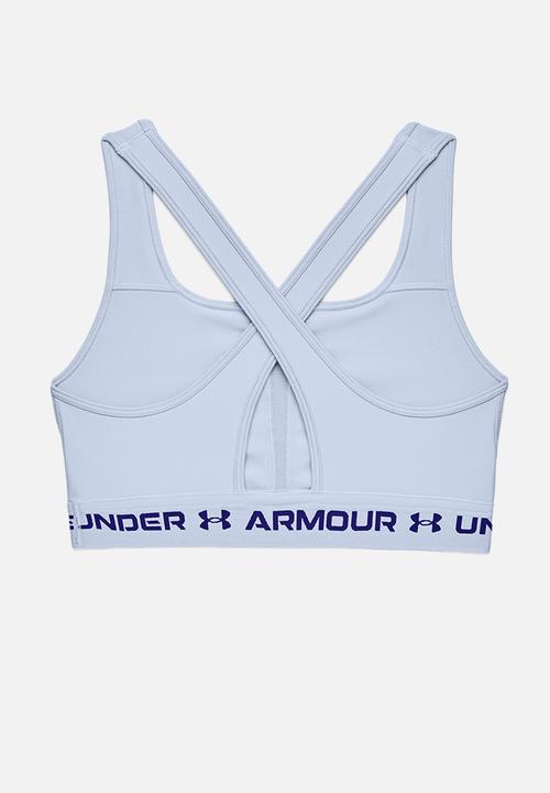 Under Armour - Crossback mid impact  bra - isotope blue