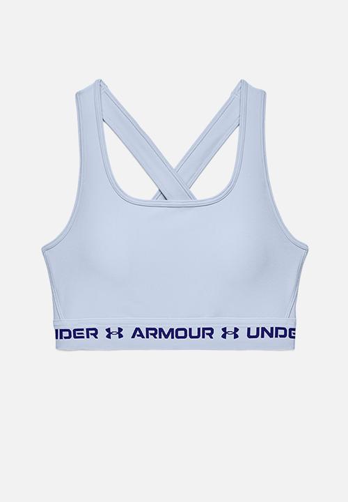 Under Armour - Crossback mid impact  bra - isotope blue
