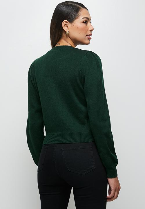 edit - Mutton sleeve jumper - green