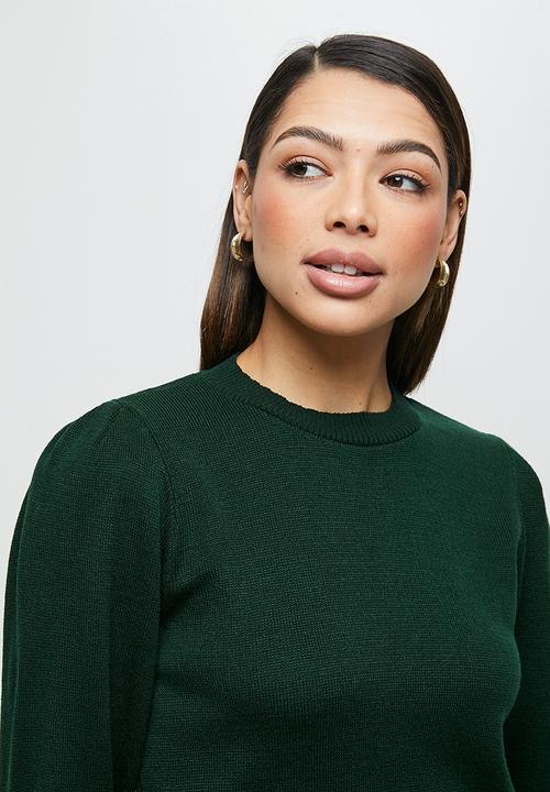 edit - Mutton sleeve jumper - green