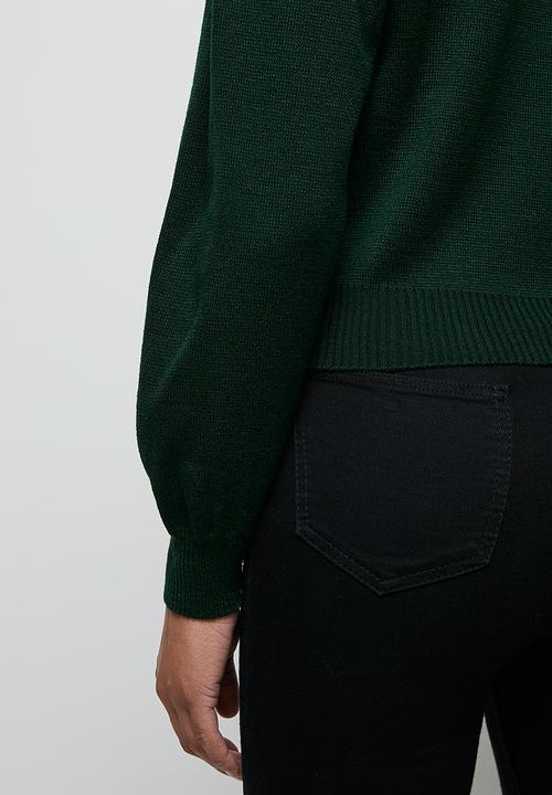 edit - Mutton sleeve jumper - green