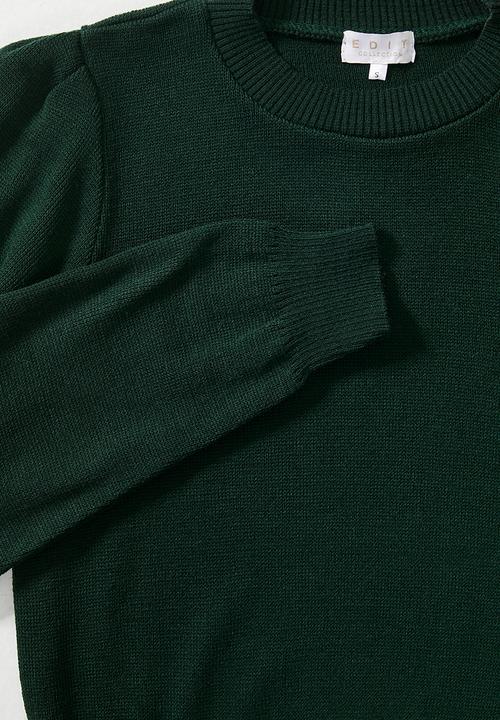 edit - Mutton sleeve jumper - green
