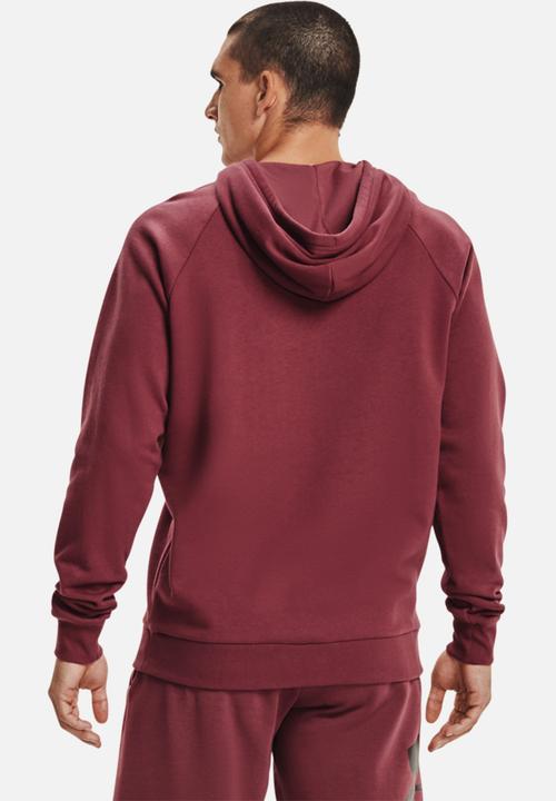 Under Armour - Ua rival fleece big logo hoodie - burgundy 