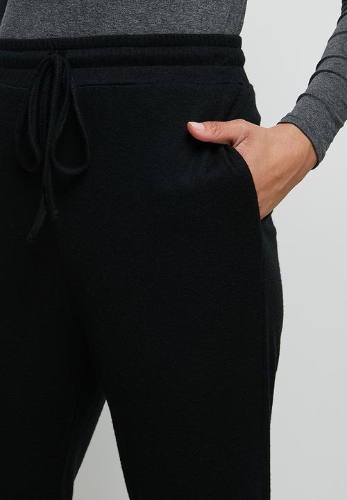 edit - Cosy knit harem pants  - black