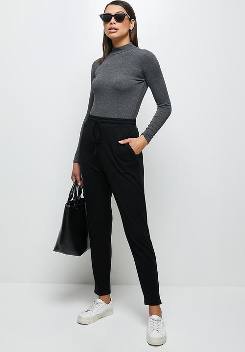 edit - Cosy knit harem pants  - black