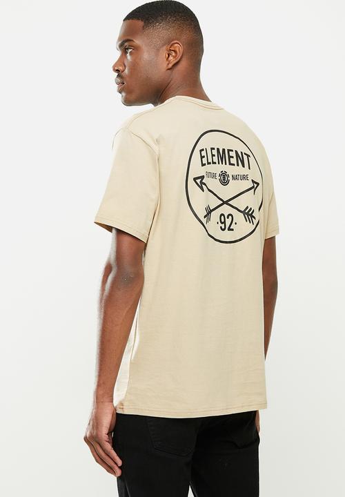 Element - Crossed short sleeve tee - beige 