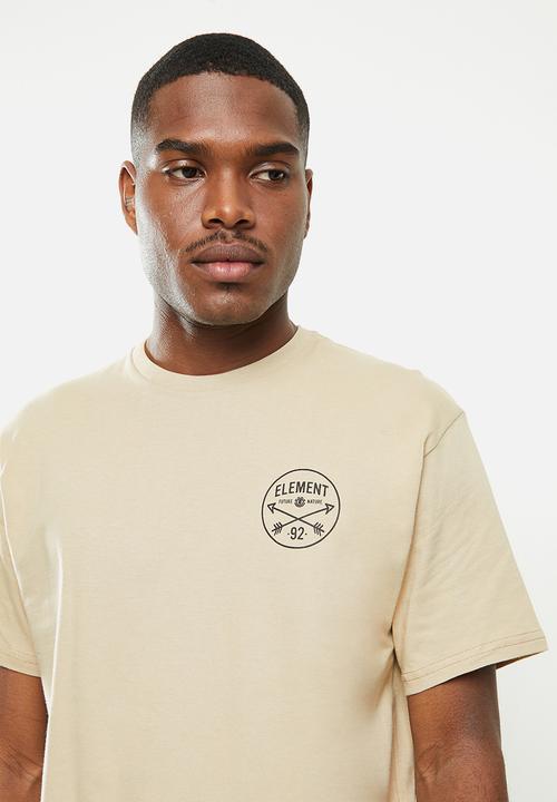 Element - Crossed short sleeve tee - beige 