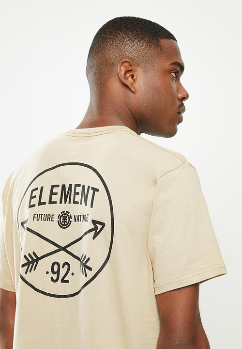 Element - Crossed short sleeve tee - beige 