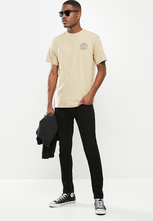 Element - Crossed short sleeve tee - beige 