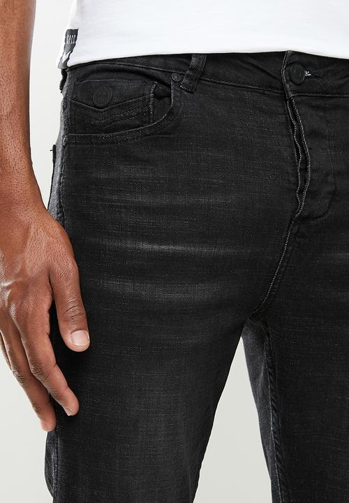 S.P.C.C - Ebony crosshatch jeans - black