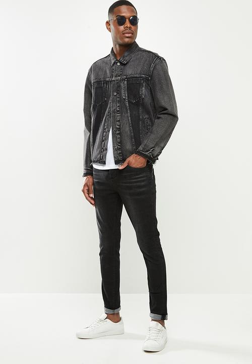 S.P.C.C - Ebony crosshatch jeans - black