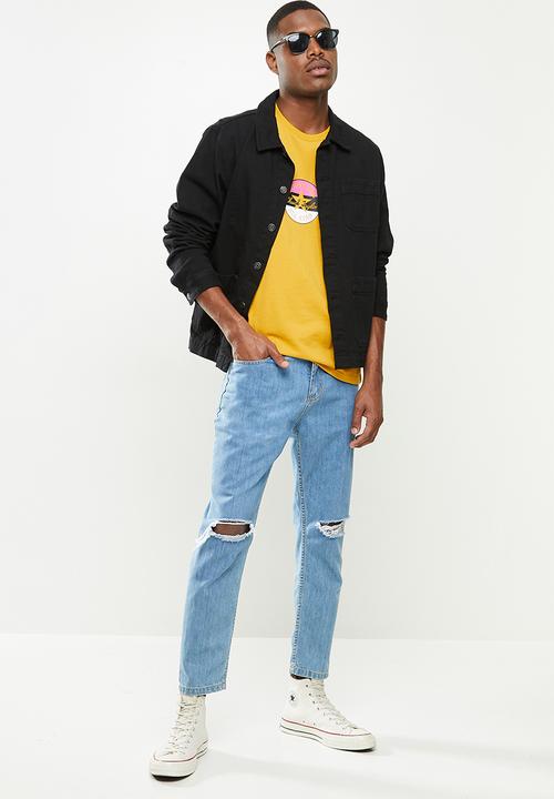 Converse - Striped center front chuck patch short sleeve tee - gold dart