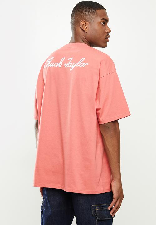 Converse - Converse chuck taylor sneaker patch graphic tee - terracotta pink