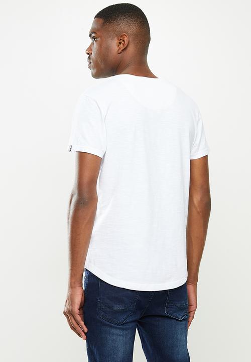 S.P.C.C - Alpha scooped hem tee - white 