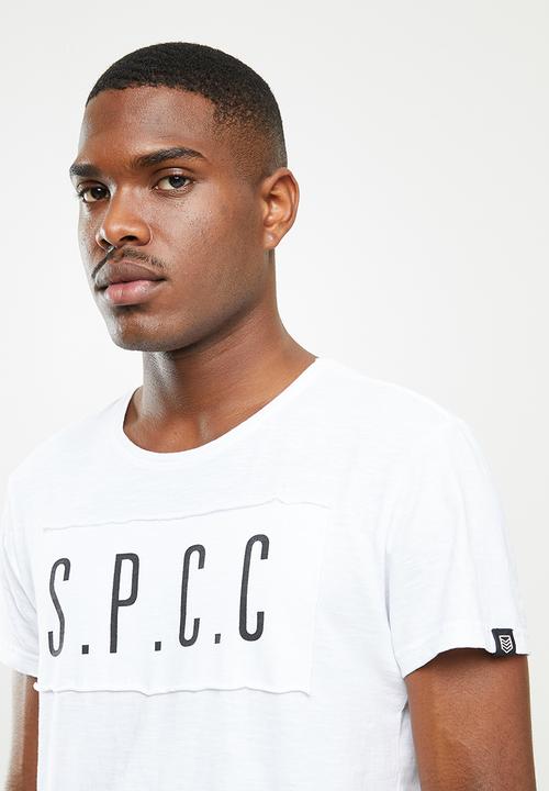 S.P.C.C - Alpha scooped hem tee - white 