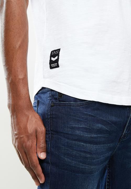 S.P.C.C - Alpha scooped hem tee - white 