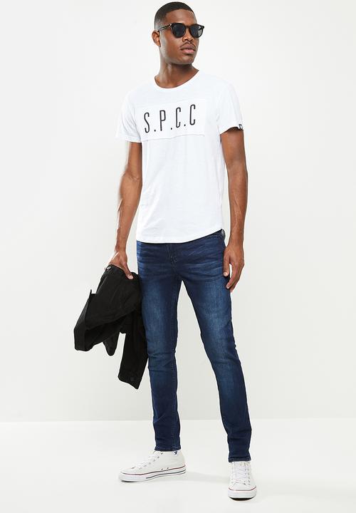S.P.C.C - Alpha scooped hem tee - white 
