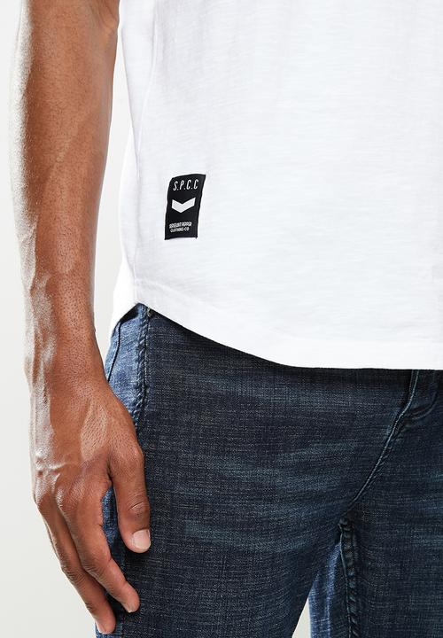 S.P.C.C - Ruben scooped hem tee - white 