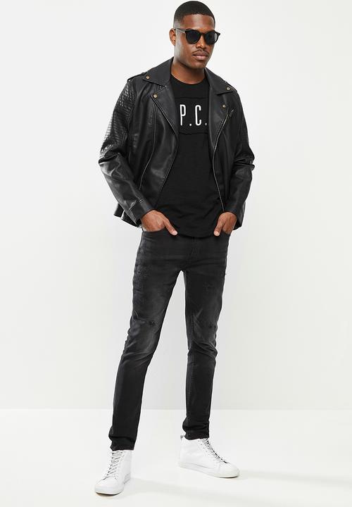 S.P.C.C - Alpha scooped hem tee - black 
