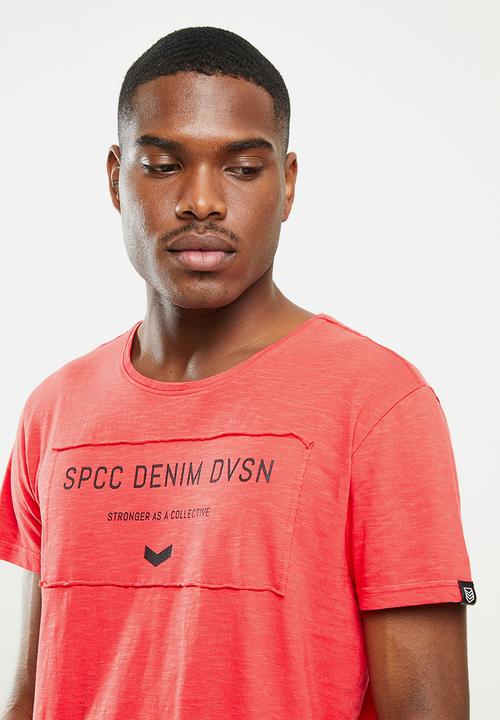 S.P.C.C - Ruben scooped hem tee - red 