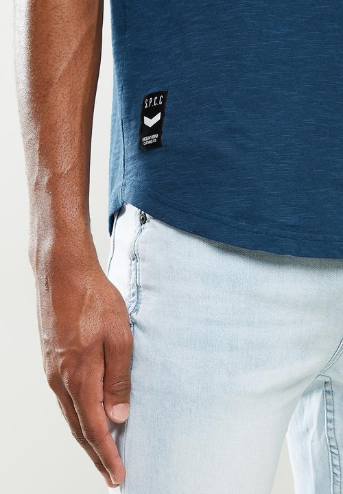 S.P.C.C - Ruben scooped hem tee - blue 